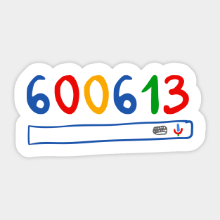 600613 search engine Sticker